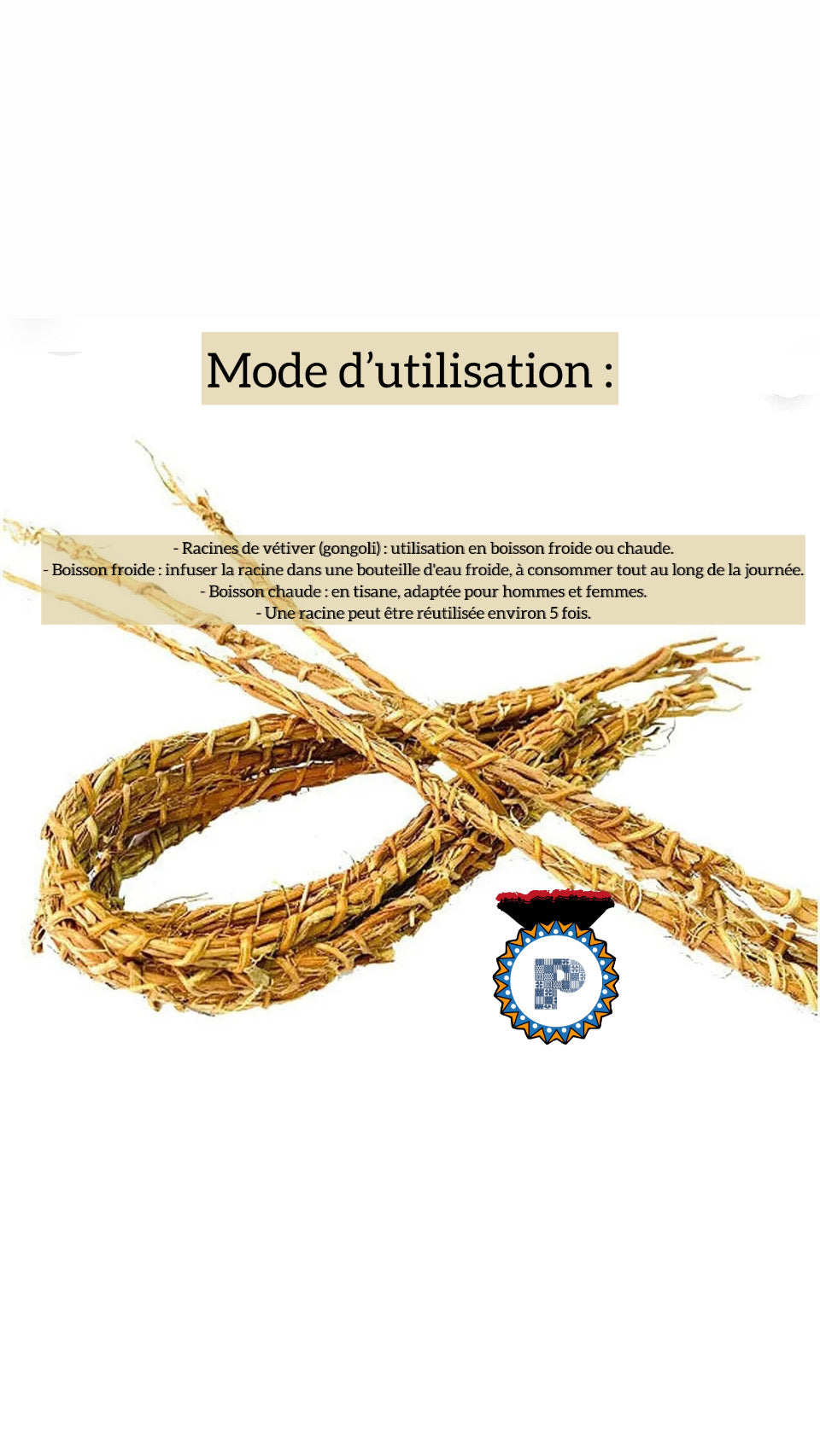 Khamaré :Racine de Vétiver /Gongoli /Sodhoré
