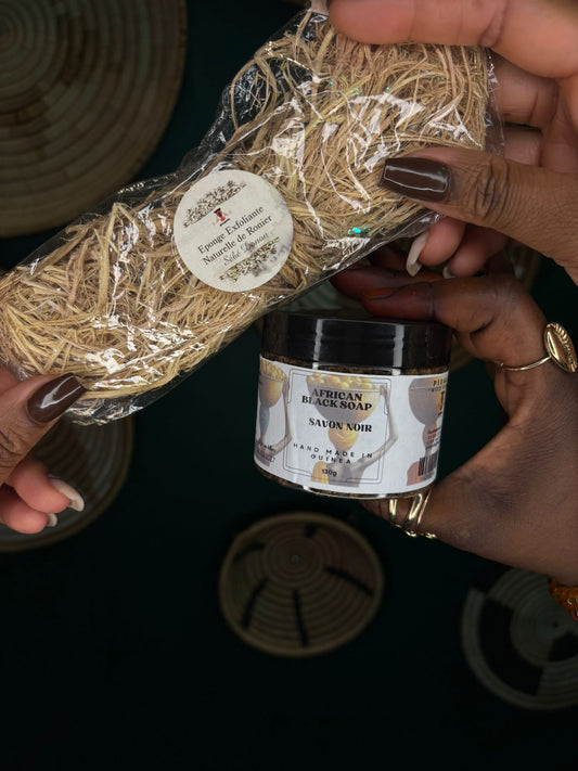 Eponges Africaine :éponge exfoliante en fibre de Lianne de ronnier,