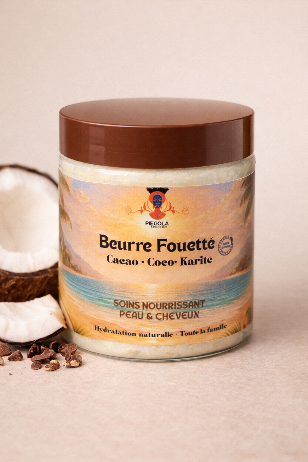 Beurre fouetté Coco Cacao Karité : Soin nourrissant peau & cheveux
