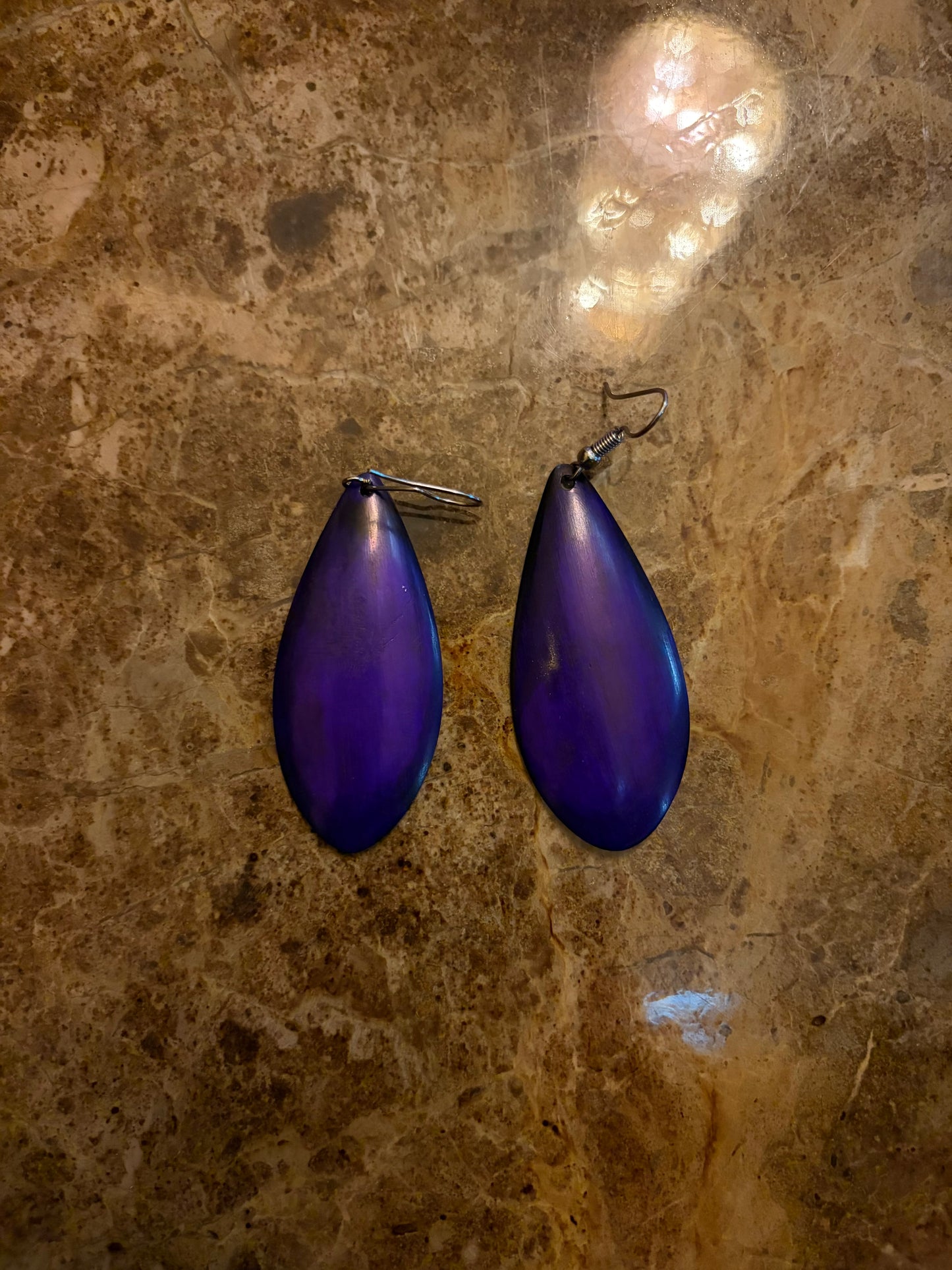 Boucles d’oreilles artisanales en os & corne : Bangui 🇨🇫