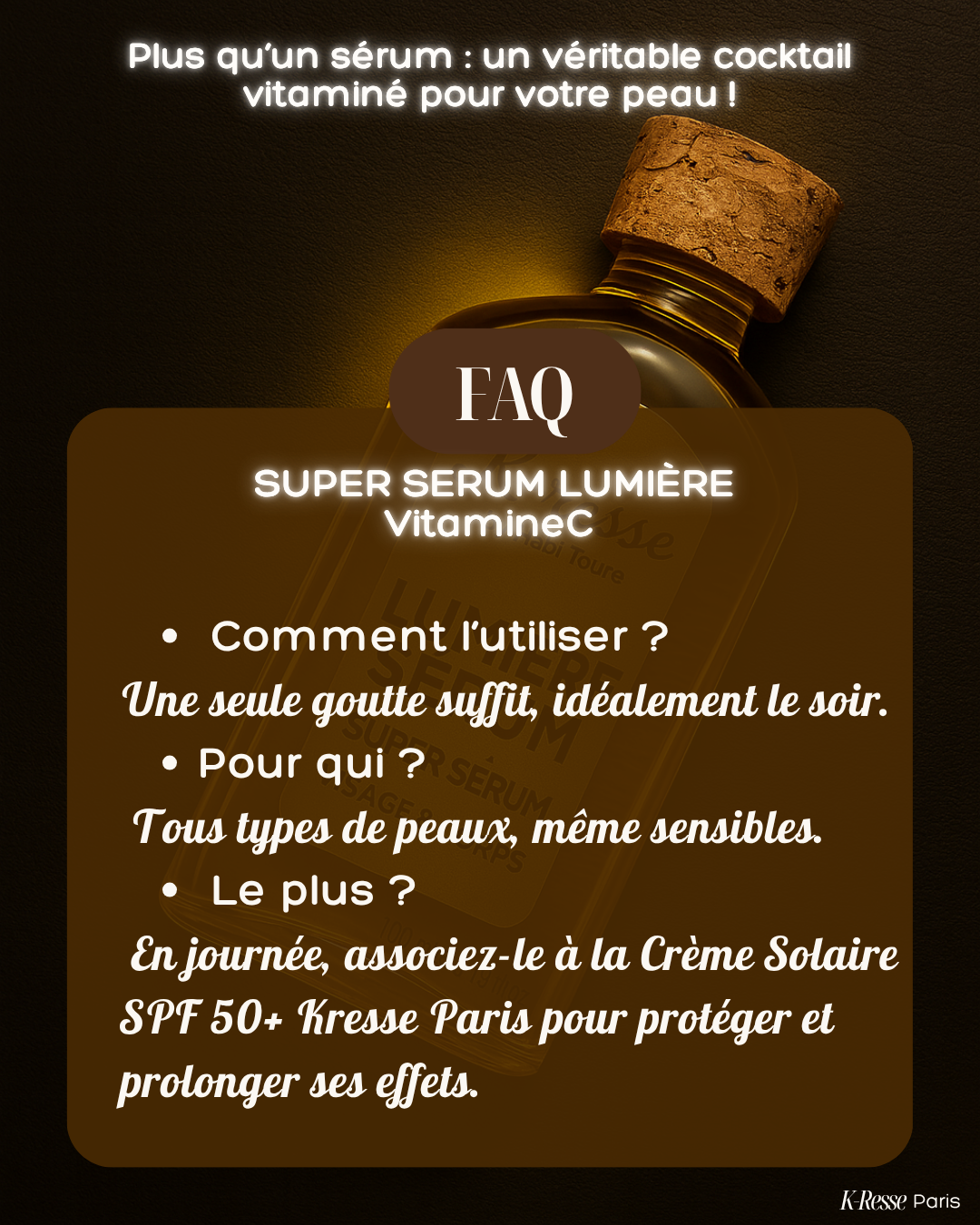 K-resse: “Super Sérum Vitamine C ” Éclat & Fermeté