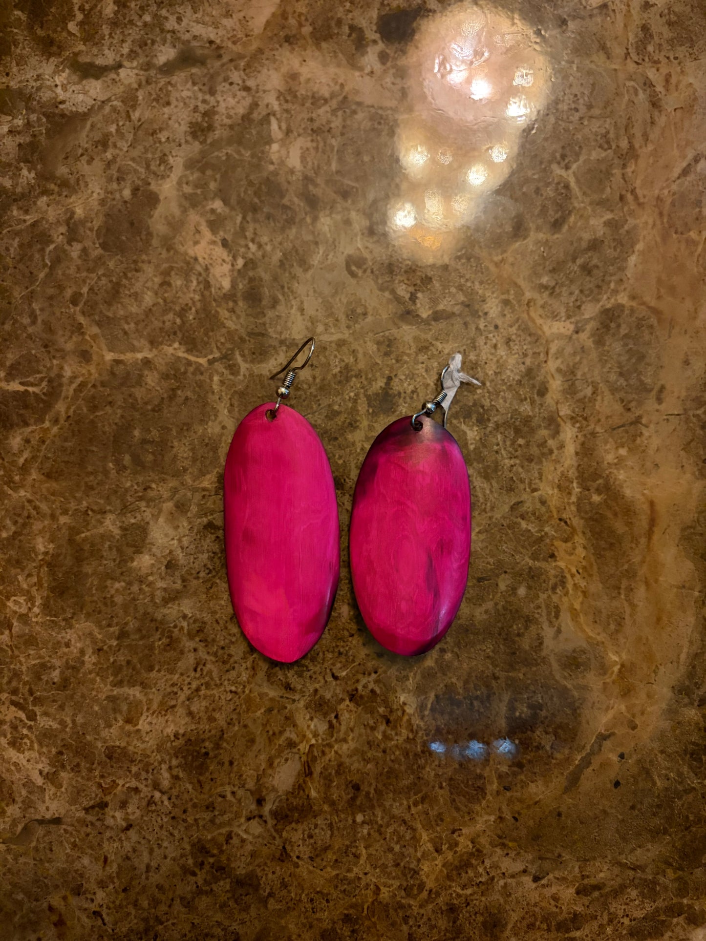 Boucles d’oreilles artisanales en os & corne : Bangui 🇨🇫