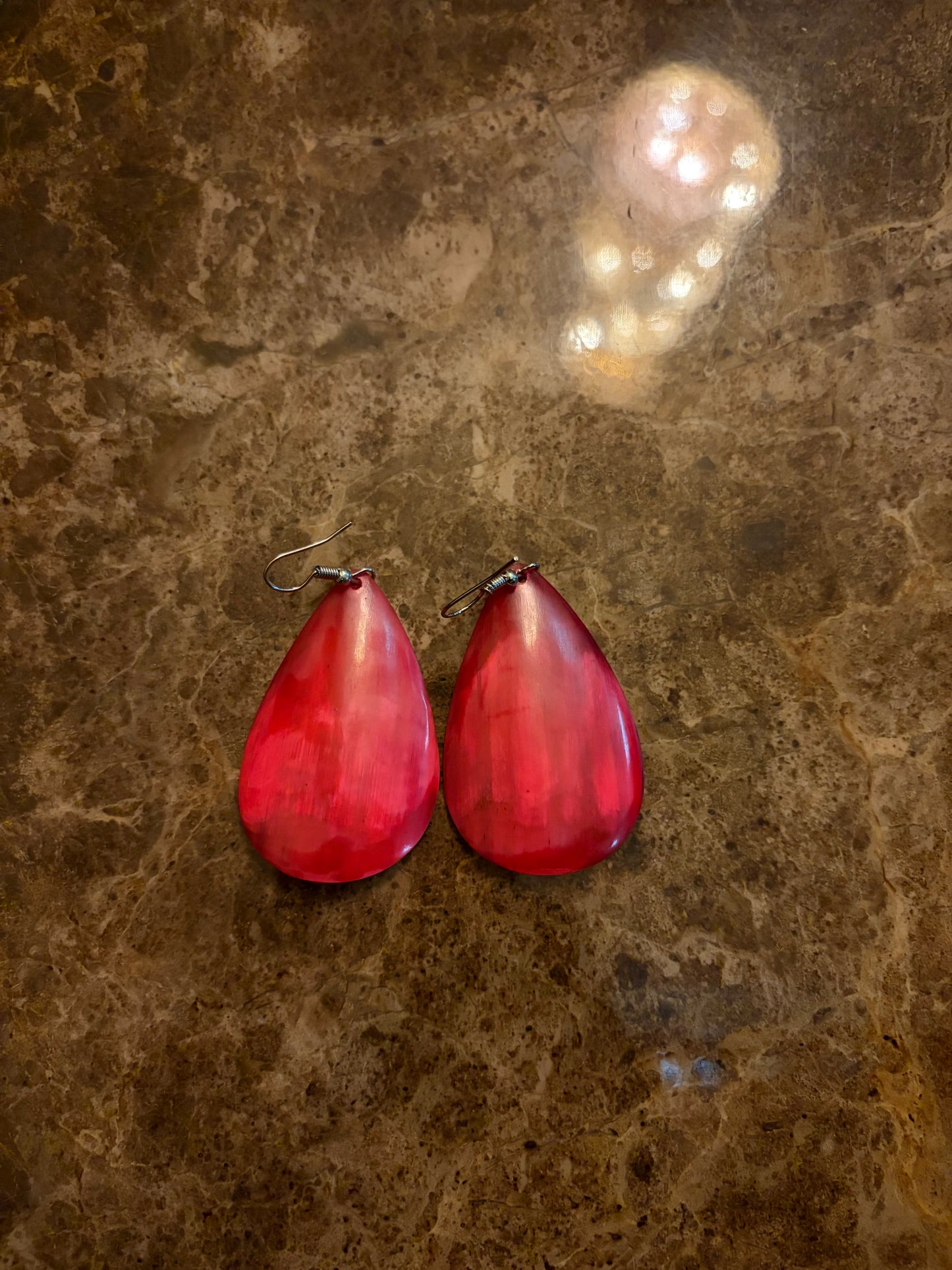 Boucles d’oreilles artisanales en os & corne : Bangui 🇨🇫