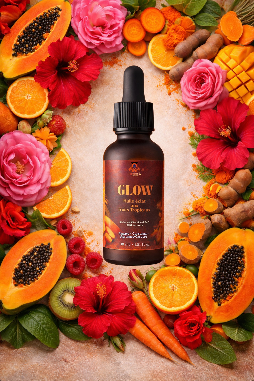 Huile Glow – Éclat aux fruits tropicaux
