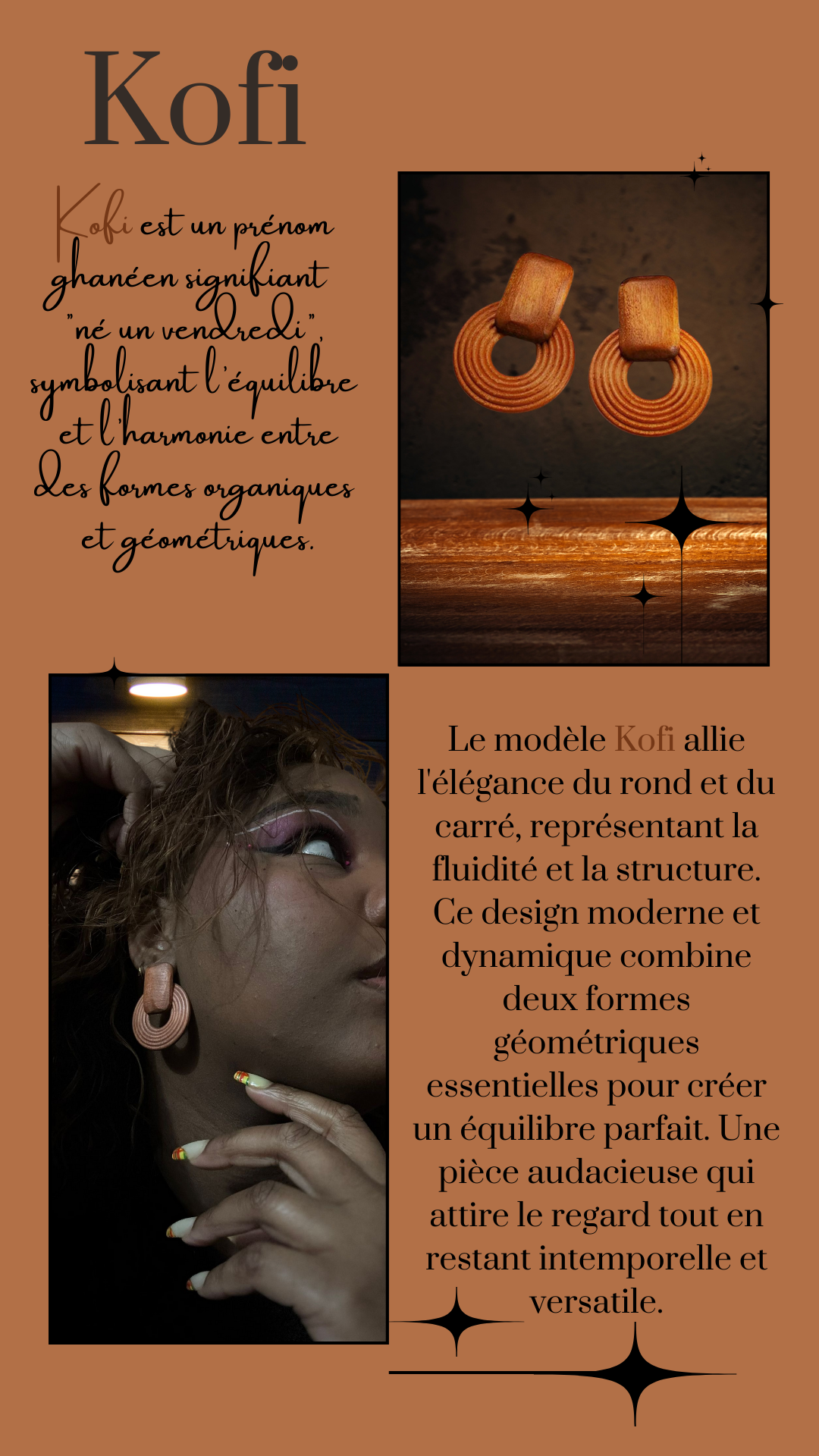Boucles d'Oreilles en Bois